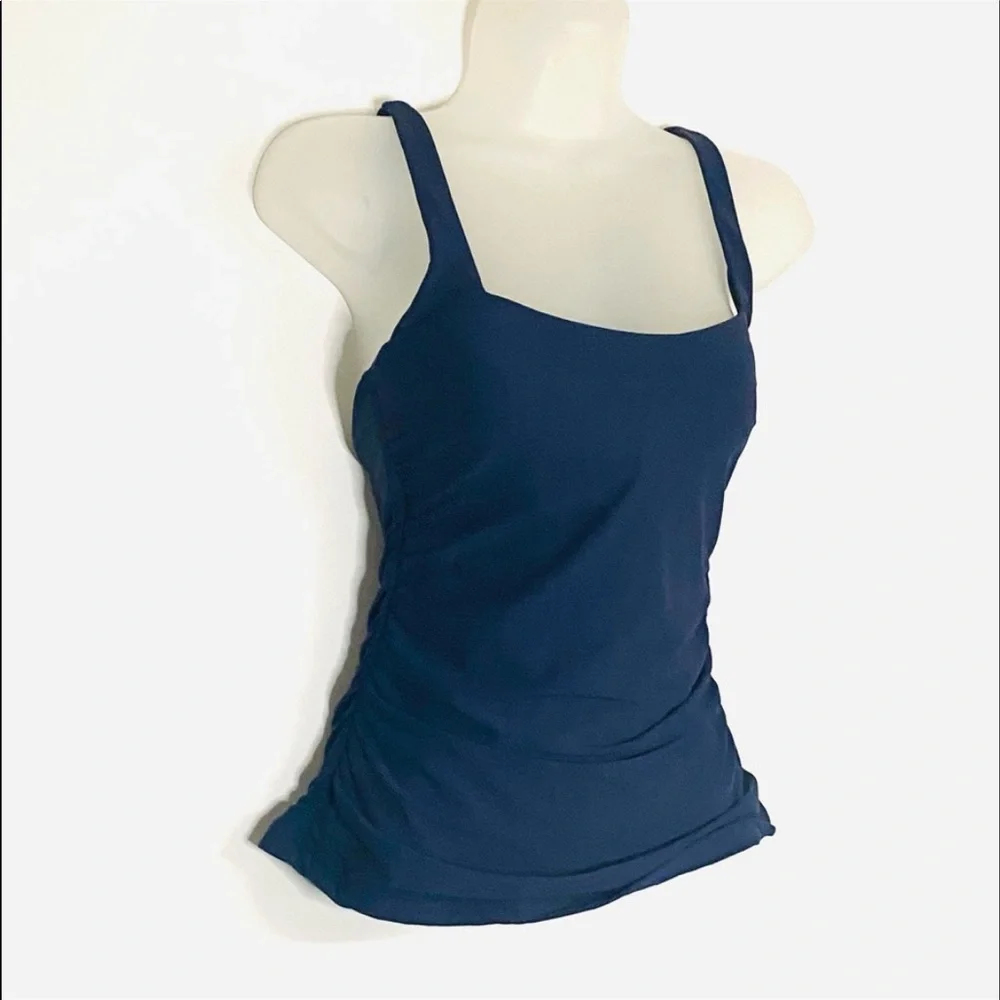 Athleta TALL Square Neck Bra Cup Tankini 36B/C Tall Navy - Picture 4 of 10